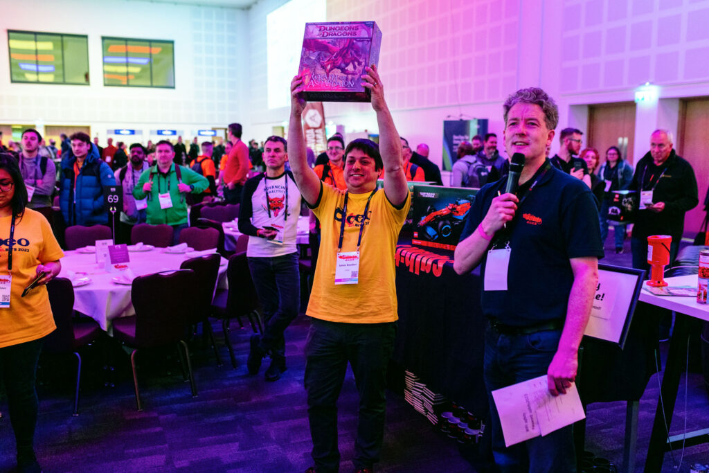 A SQLBits sponsor giving away a themed prize