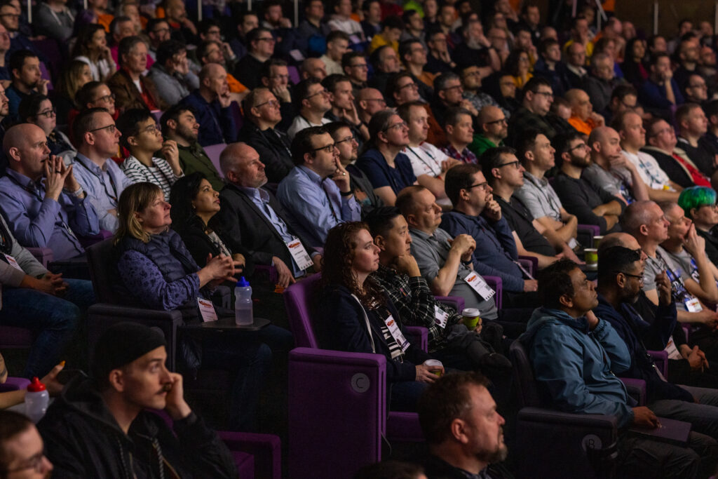 Crowd full Auditorium seating at SQLBits 2023